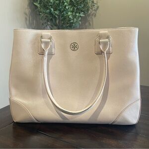 Tory Burch Robinson Tote Nude Bag